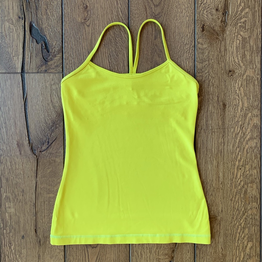 Lululemon Power Y Yoga tank top Size 6 YELLOW